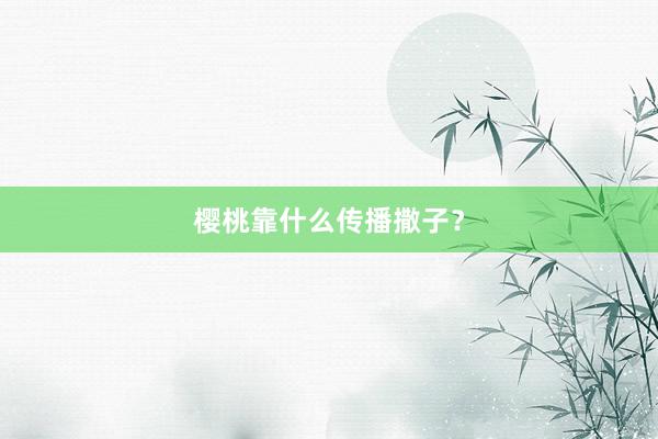 樱桃靠什么传播撒子？